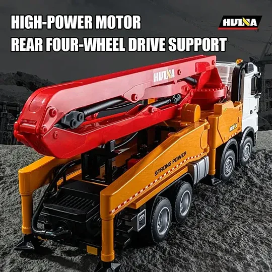 Camion Con Bomba De Cemento Rc 1:18, Huina 1381, Bateria Rec