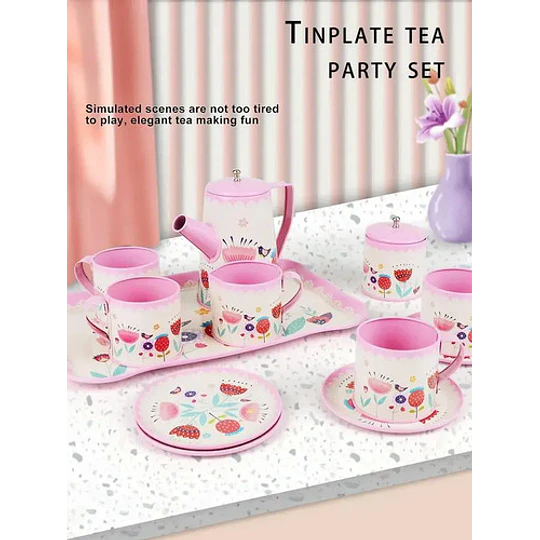 Set De Juego De Té 14 Piezas De Loza