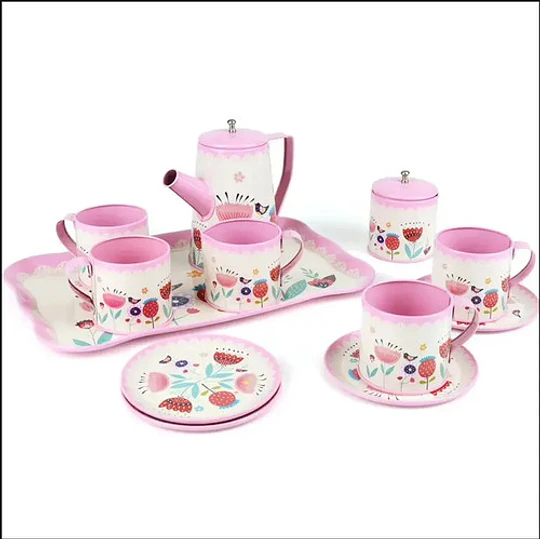 Set De Juego De Té 14 Piezas De Loza