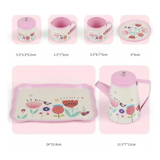 Set De Juego De Té 14 Piezas De Loza