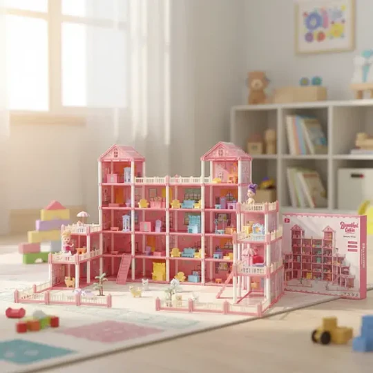 Casa De Muñecas Armable De 530 Piezas