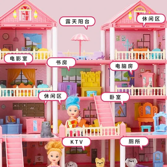 Casa De Muñecas Armable De 530 Piezas