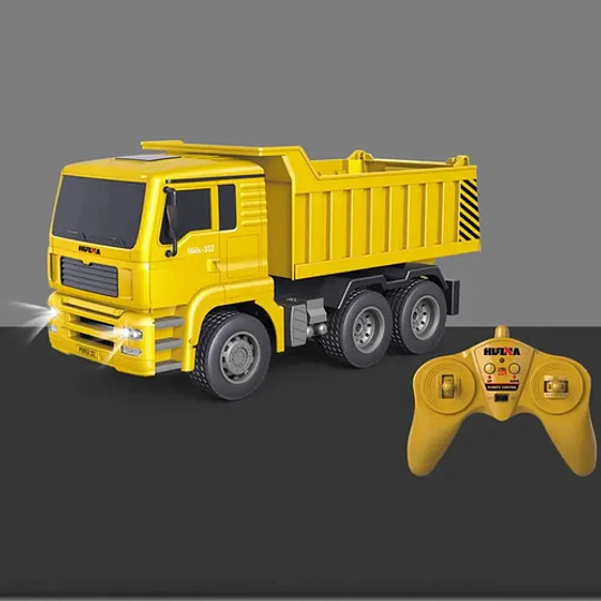Vehículo De Juguete A Control Remoto Huina 1332 1:18 Amarillo