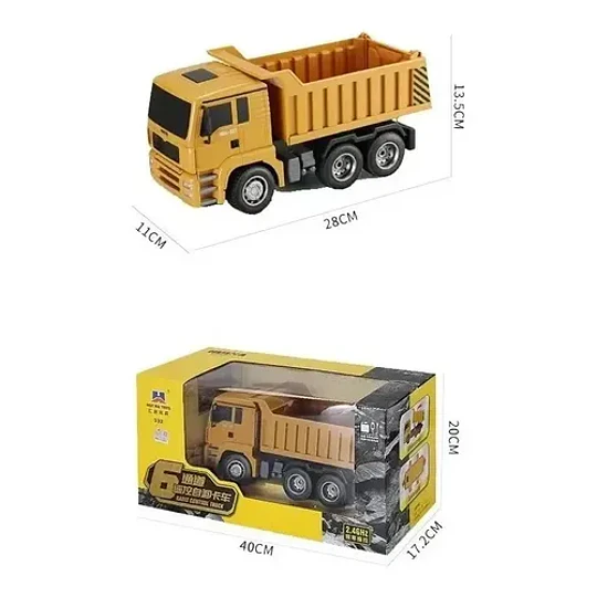 Vehículo De Juguete A Control Remoto Huina 1332 1:18 Amarillo