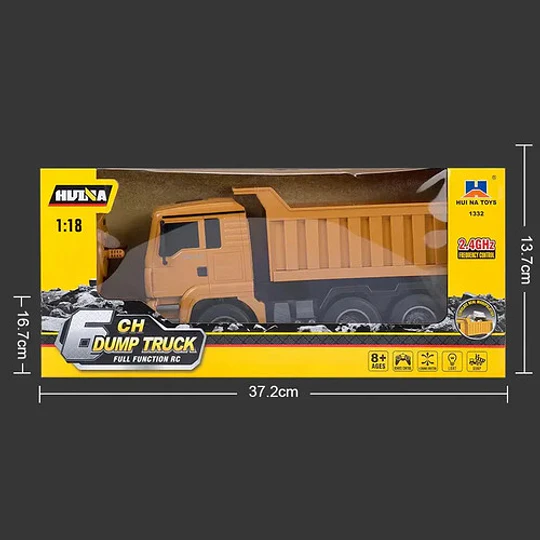 Vehículo De Juguete A Control Remoto Huina 1332 1:18 Amarillo