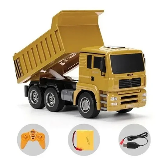 Vehículo De Juguete A Control Remoto Huina 1332 1:18 Amarillo