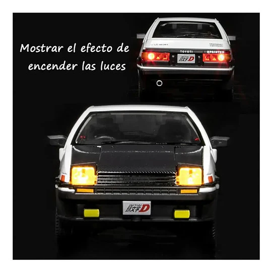 Toyota Trueno Ae86 Inicial D Escala 1:24, Full Metal, Sonido