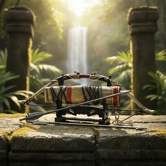 Set God Of War Espadas Y Arco De Atreus Metalicos A Escala