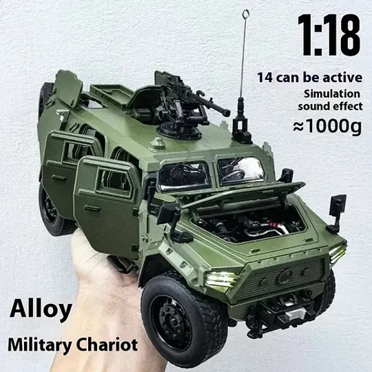 Vehículo Militar Dongfeng 1:18 Metal 1kg - Sonido Y Luces Pr
