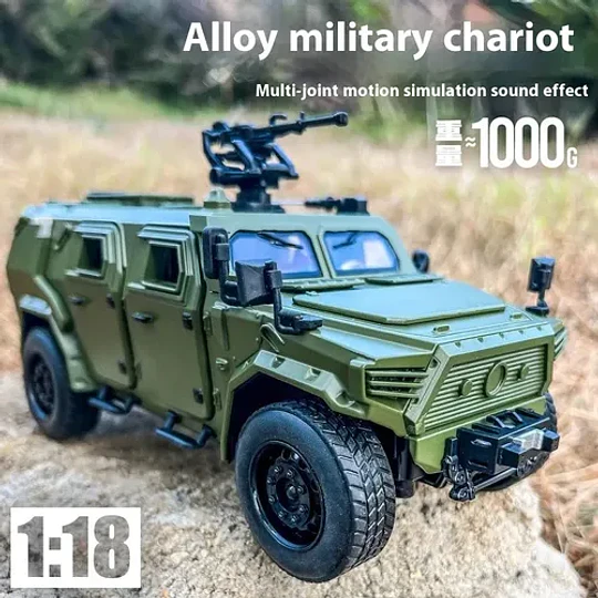Vehículo Militar Dongfeng 1:18 Metal 1kg - Sonido Y Luces Pr