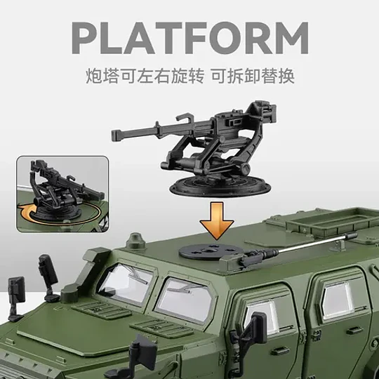 Vehículo Militar Dongfeng 1:18 Metal 1kg - Sonido Y Luces Pr