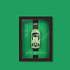 Cuadro Decorativo 3d Con Auto Deportivo Escala 1:32 Verde