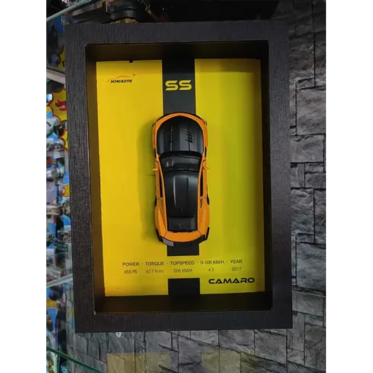 Cuadro Decorativo 3d Con Auto Deportivo Escala 1:32 Verde