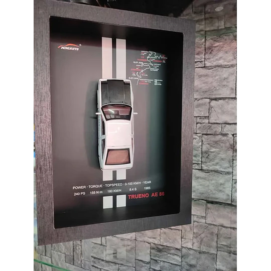 Cuadro Decorativo 3d Con Auto Deportivo Escala 1:32 Verde