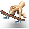 Finger Board Skate Prof. Ruedas Blancas 10 Cm
