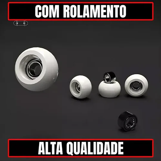 Finger Board Skate Prof. Ruedas Blancas 10 Cm