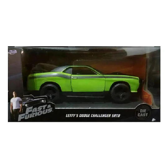 Dtc Challenger Fast & Furious Miniatura 1:32 Metal Verde