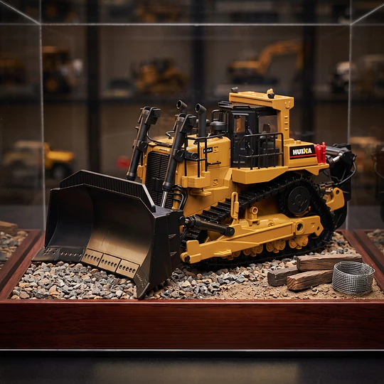 Bulldozer full metal, a escala 1:50, HUINA 1700