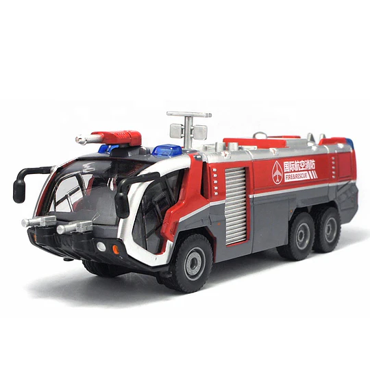 Modelo metálico a escala 1:50 con luces de camión de bomberos estilo manguera