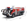 Modelo metálico a escala 1:50 con luces de camión de bomberos estilo manguera