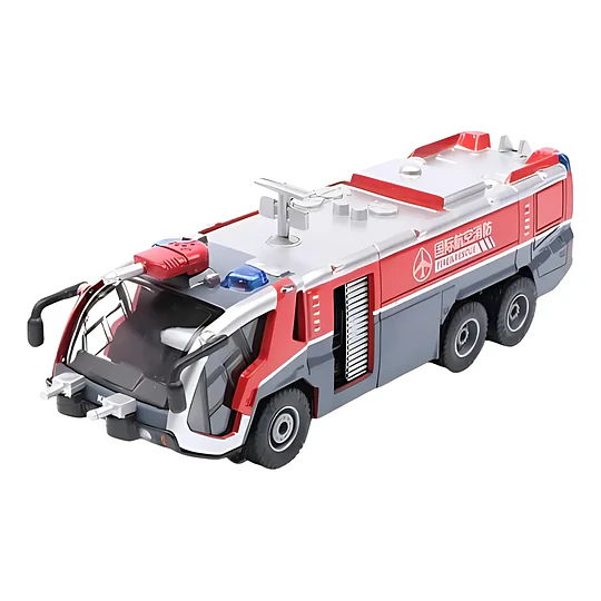 Modelo metálico a escala 1:50 con luces de camión de bomberos estilo manguera