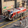 Modelo metálico a escala 1:50 con luces de camión de bomberos estilo manguera