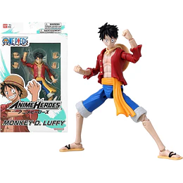 One Piece Anime Heroes - Monkey D. Luffy Nueva Versión 17 cm