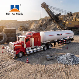 Huina 1757: Camión Cisterna (American Fuel Tanker Truck) Metálico - Escala 1:50 Die-Cast
