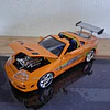Auto a Escala Toyota Supra Brian O'Conner 1:24 - Fast & Furious Edición 25 Aniversario (Jada Toys)