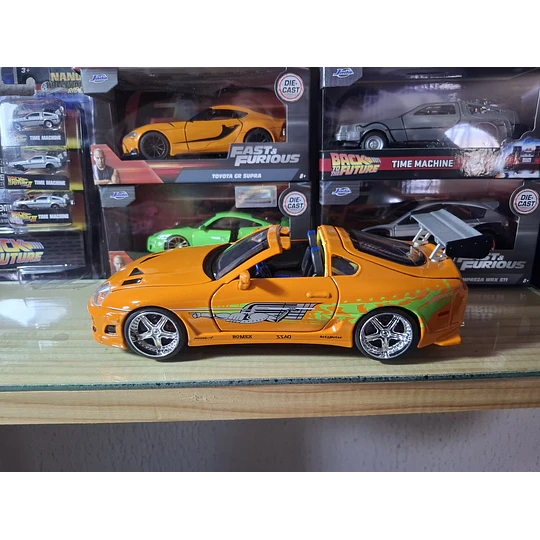 Auto a Escala Toyota Supra Brian O'Conner 1:24 - Fast & Furious Edición 25 Aniversario (Jada Toys)