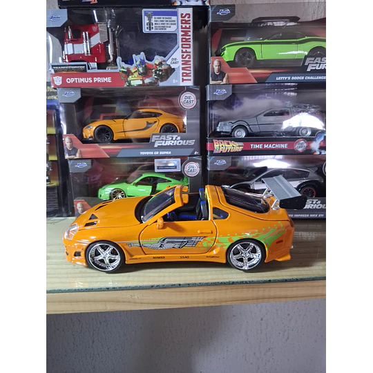 Auto a Escala Toyota Supra Brian O'Conner 1:24 - Fast & Furious Edición 25 Aniversario (Jada Toys)