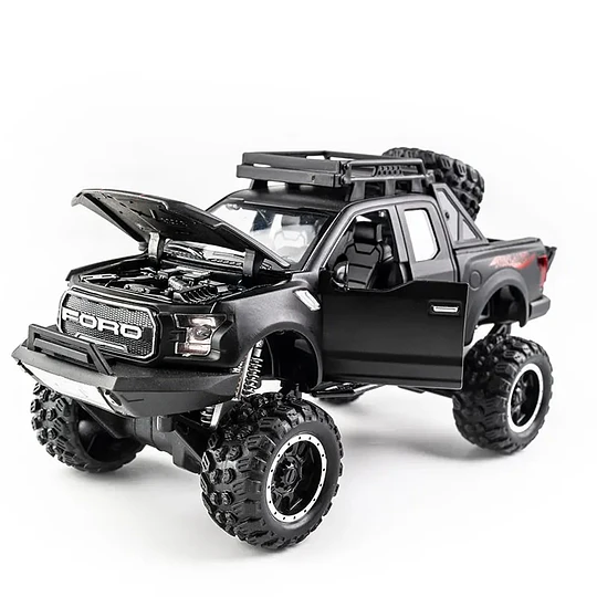 Camioneta Ford F-150 Raptor Escala 1:32 Metálica con Luz y Sonido