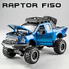 Camioneta Ford F-150 Raptor Escala 1:32 Metálica con Luz y Sonido