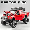 Camioneta Ford F-150 Raptor Escala 1:32 Metálica con Luz y Sonido