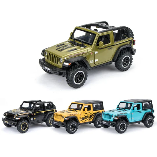 Jeep Wrangler Rubicon Escala 1:32 Metálico con Luz y Sonido