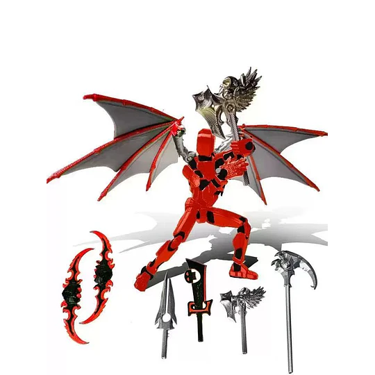 Figura Articulada Dummy 13 con Alas y Armas