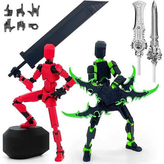 Set 2 Figuras Articuladas Dummy 13 con Armas