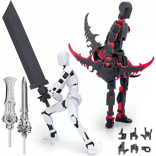 Set 2 Figuras Articuladas Dummy 13 con Armas
