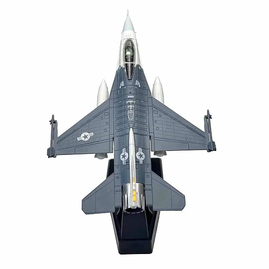 Avión F-16C Fighting Falcon Escala 1:100 Metálico con Base