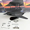 Avión F-117 Nighthawk Escala 1:72 Metálico con Base