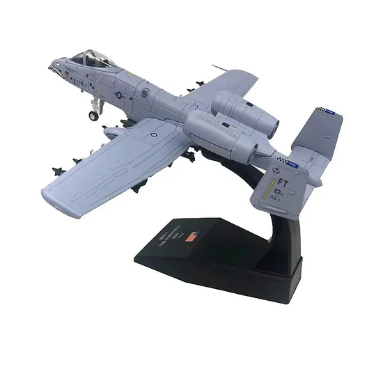 Avión A-10 Thunderbolt II Gris Escala 1:100 Metálico con Base
