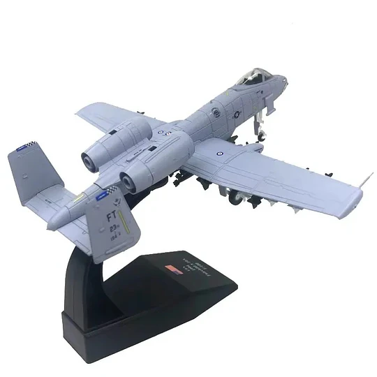 Avión A-10 Thunderbolt II Gris Escala 1:100 Metálico con Base