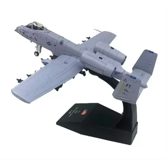 Avión A-10 Thunderbolt II Gris Escala 1:100 Metálico con Base