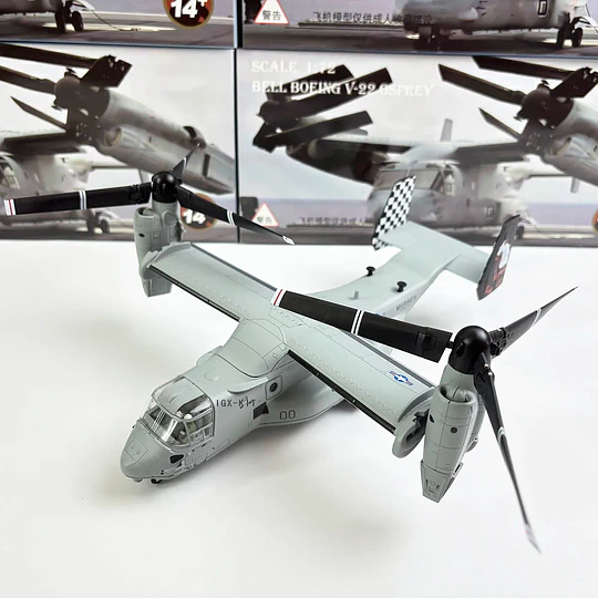 Avión V-22 Osprey Escala 1:72 Metálico con Base