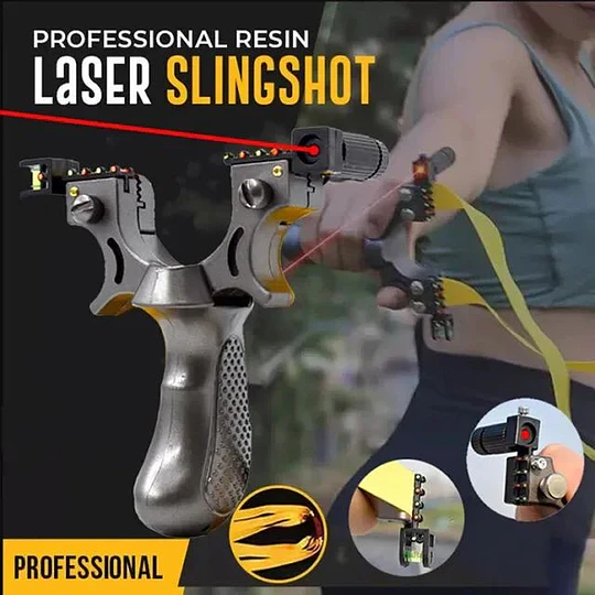 Resortera Profesional, Slingshot de Caza para Adultos, Catapulta de Tirachinas de Alta Precisión de Aleación Premium con mira