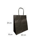 BOLSA DE PAPEL NEGRO 22X25X10 - PACK 25 UN 2