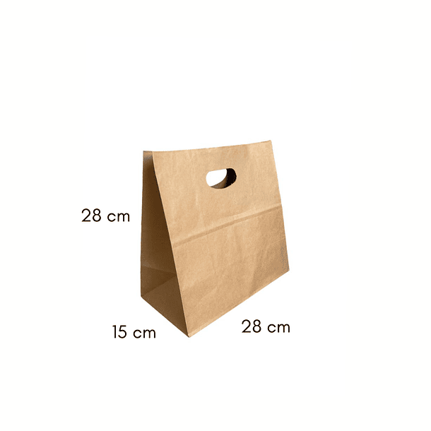 BOLSA DE PAPEL KRAFT DELIVERY 28X28X15 - PACK 50 UN