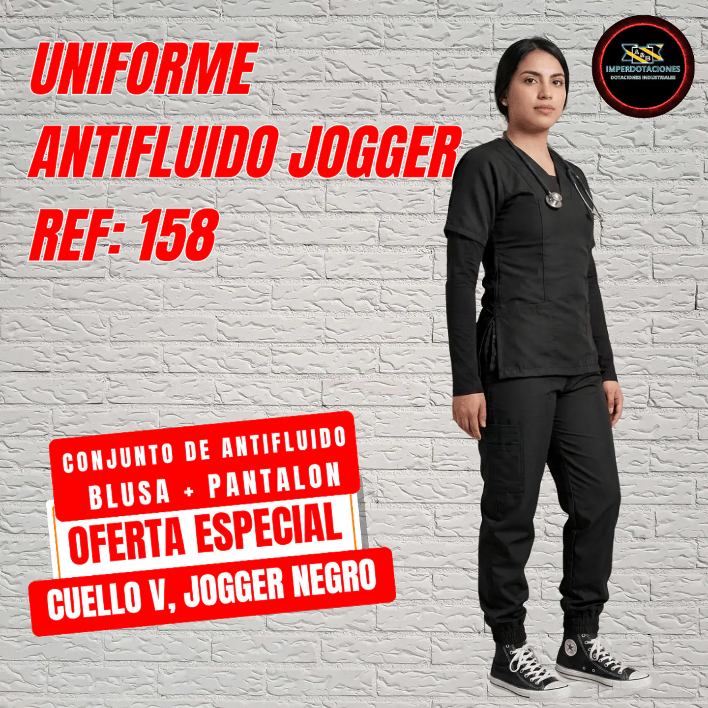 Uniforme Antifluido Jogger Ref: 158 1