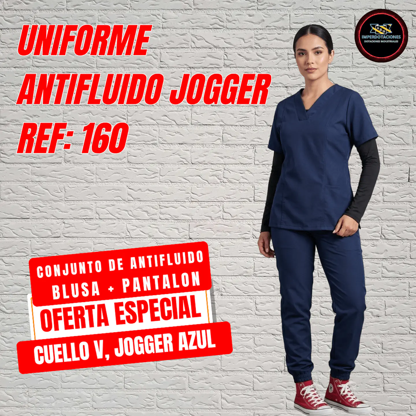 Uniforme Antifluido Jogger Ref: 160 1