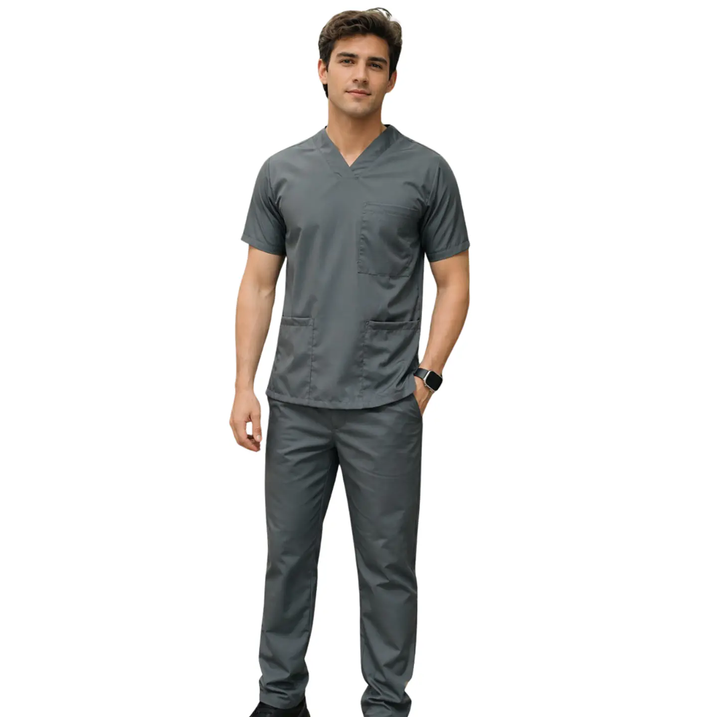 Uniforme Antifluido Cuello V Hombre PLUS 4